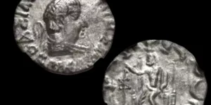 BAKTRIA, Indo-Greek Kingdom. Hermaios Soter. Circa 105-90 BC. AR Tetradrachm