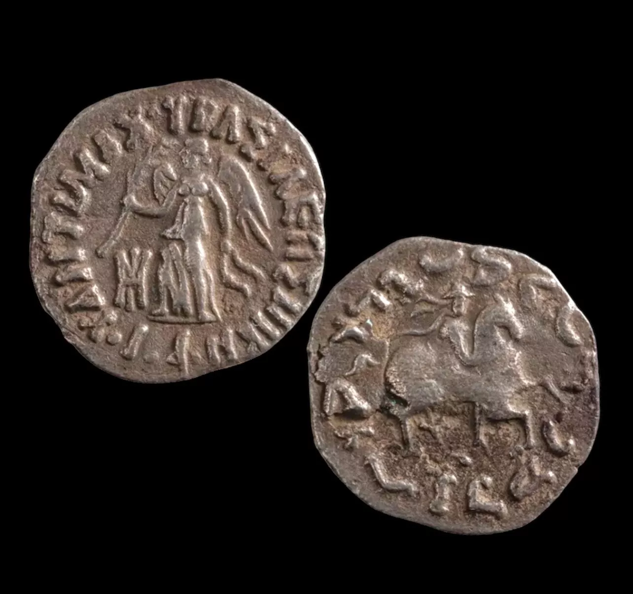 Baktria Greco-Baktrian Kingdom. Antimachos II Nikephoros. Circa 160-155 BC. Silver Drachm