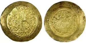 KIDARITE: Anonymous, scyphate AV dinar (7.19g), ca. 375-400+, Cribb-13, Göbl-738,