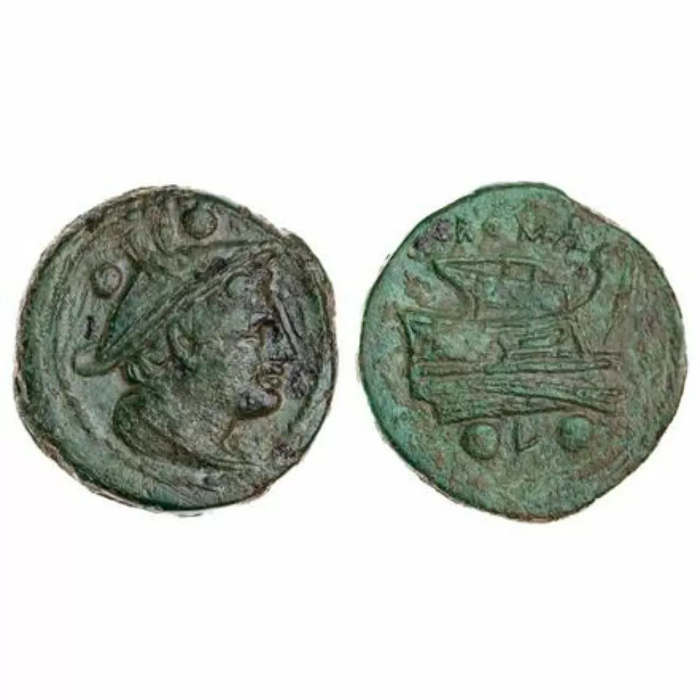 Roman Republic. Anonymous (214-212 BC). AE Sextans. Luceria mint.