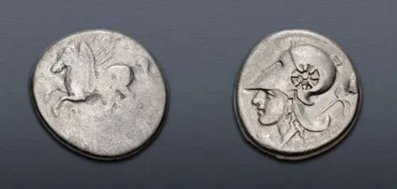 CORINTHIA, Corinth. Circa 350/45-285 BC. AR Stater (21mm, 8.28 g, 8h). Pegasos flying left - Image 2