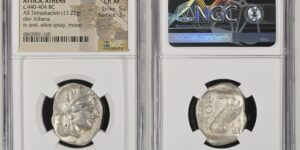 ATTICA. Athens. Ca. 440-404 BC. AR tetradrachm (28mm, 17.22 gm, 6h). NGC Choice XF 5/5