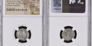 The Caesarians. Julius Caesar. Late 48-47 BC. AR Denarius (17mm, 3.68 g, 4h). Military mint