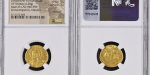 Constantine VII Porphyrogenitus, with Romanus II. 913-959. AV Solidus