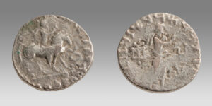 Azes II silver tetradrachm, 35 BC - 5 AD.