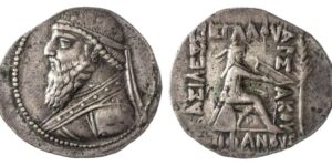 Parthian Empire. Mithradates II (121-91 BC). AR Tetradrachm. Seleukeia on the Tigris,