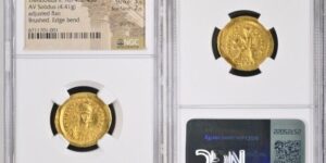 THEODOSIUS II, A.D. 402-450. AV Solidus (4.41 gms), Constantinople Mint, ca. A.D. 441-450. NGC