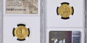 THEODOSIUS II, A.D. 402-450. AV Solidus (4.30 gms), Constantinople Mint, 6th Officina,