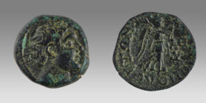 Pompey the Great or later. 66-27 BC. Æ (21mm, 7.17 g, 12h). Bare head of Pompey the Great