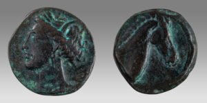 CARTHAGE. Circa 300-264 BC. Æ Shekel(?) (18mm, 4.68 g, 7h). Carthage mint.