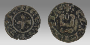 CRUSADERS, Principality of Achaea. Charles I and Charles II de Anjou. 1278-1289. BI Denier