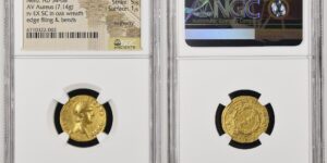 NERO, A.D. 54-68. AV Aureus (7.14 gms), Rome Mint, ca. A.D. 57/8. NGC