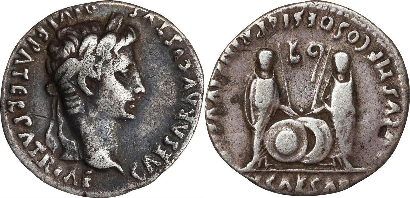 AUGUSTUS, 27 B.C.- A.D. 14. AR Denarius (3.61 gms), Lugdunum Mint, ca. 2 B.C.- A.D. 12. - Image 2