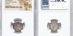 Marc Antony, as Imperator and Triumvir (43-30 BC). AR denarius (17mm, 10h).