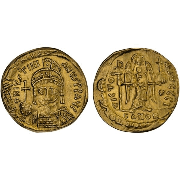 BYZANTINE EMPIRE: Justinian I, 527-565, AV solidus (3.18g),
