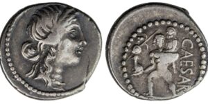 Roman Republic, Julius Caesar as Dictator (49-44 BC), AR Denarius