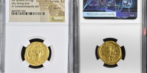 JUSTIN II, 565-578. AV Solidus (4.51 gms), Constantinople Mint, 10th Officina, ca. 567-578.