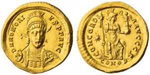 Roman Empire, Honorius (AD 393-423), AV Solidus,