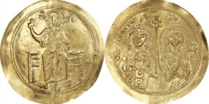 JOHN II, 1118-1143. AV Hyperpyron, Constantinople Mint, ca. 1118-1122. ICG EF-40.  S-1938.