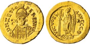Roman Empire, Zeno, Second Reign (AD 476-491), AV Solidus,