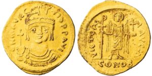Byzantine Empire, Maurice Tiberius (582-602), AV Solidus,