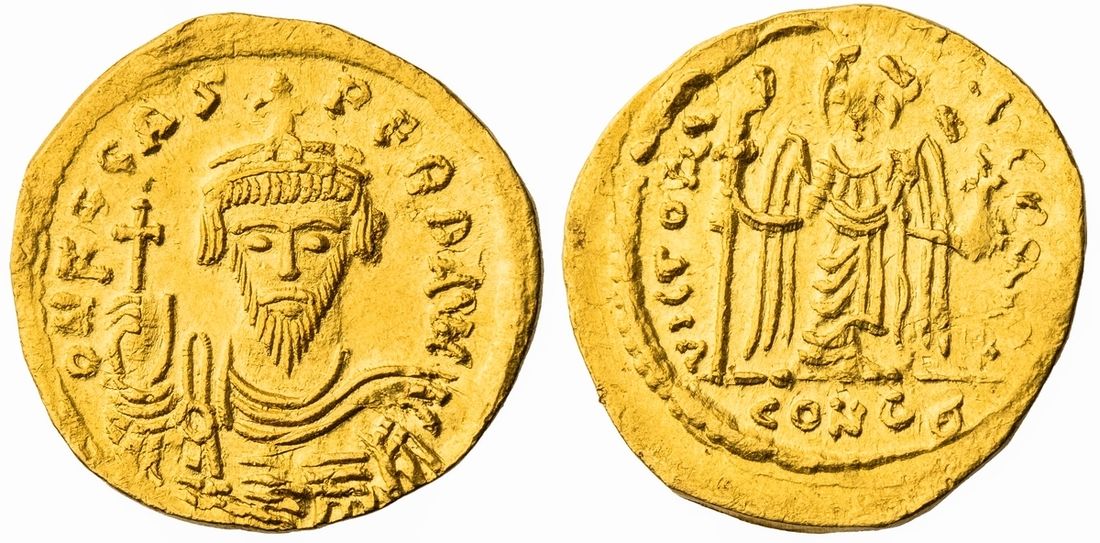 Byzantine Empire, Phocas (602-610), AV Solidus, Constantinople,