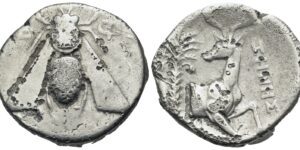 IONIA. Ephesos. Circa 390-325 BC. Tetradrachm (Silver, 22 mm, 14.65 g, 1 h),