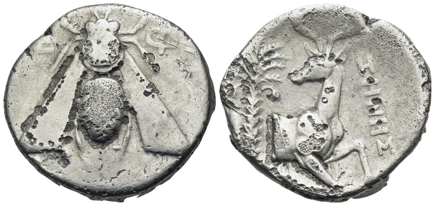 IONIA. Ephesos. Circa 390-325 BC. Tetradrachm (Silver, 22 mm, 14.65 g, 1 h),