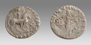Azes II silver tetradrachm, 35 BC - 5 AD.