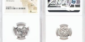 L. Marcius Philippus (57/6 BC). AR denarius (19mm, 10h). NGC