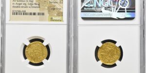BYZANTINE EMPIRE: Justinian I, 527-565, AV solidus (3.16g), Constantinople, 542-565, SB-140,