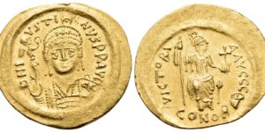 Justin II, 565-578. Solidus (Gold, 21 mm, 4.46 g, 6 h), Constantinople, Θ = 9th officina,