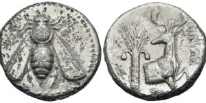 IONIA. Ephesos. Circa 390-325 BC. Tetradrachm (Silver, 25 mm, 14.47 g, 12 h), Bee