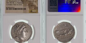 MACEDONIAN KINGDOM. Demetrius Poliorcetes (306–283 BC). AR tetradrachm (17.18 gm). NGC