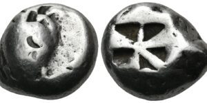 ISLANDS OFF ATTICA, Aegina. Circa 480-457 BC. Stater (Silver, 18.5 mm, 11.80 g). T-back sea turtle