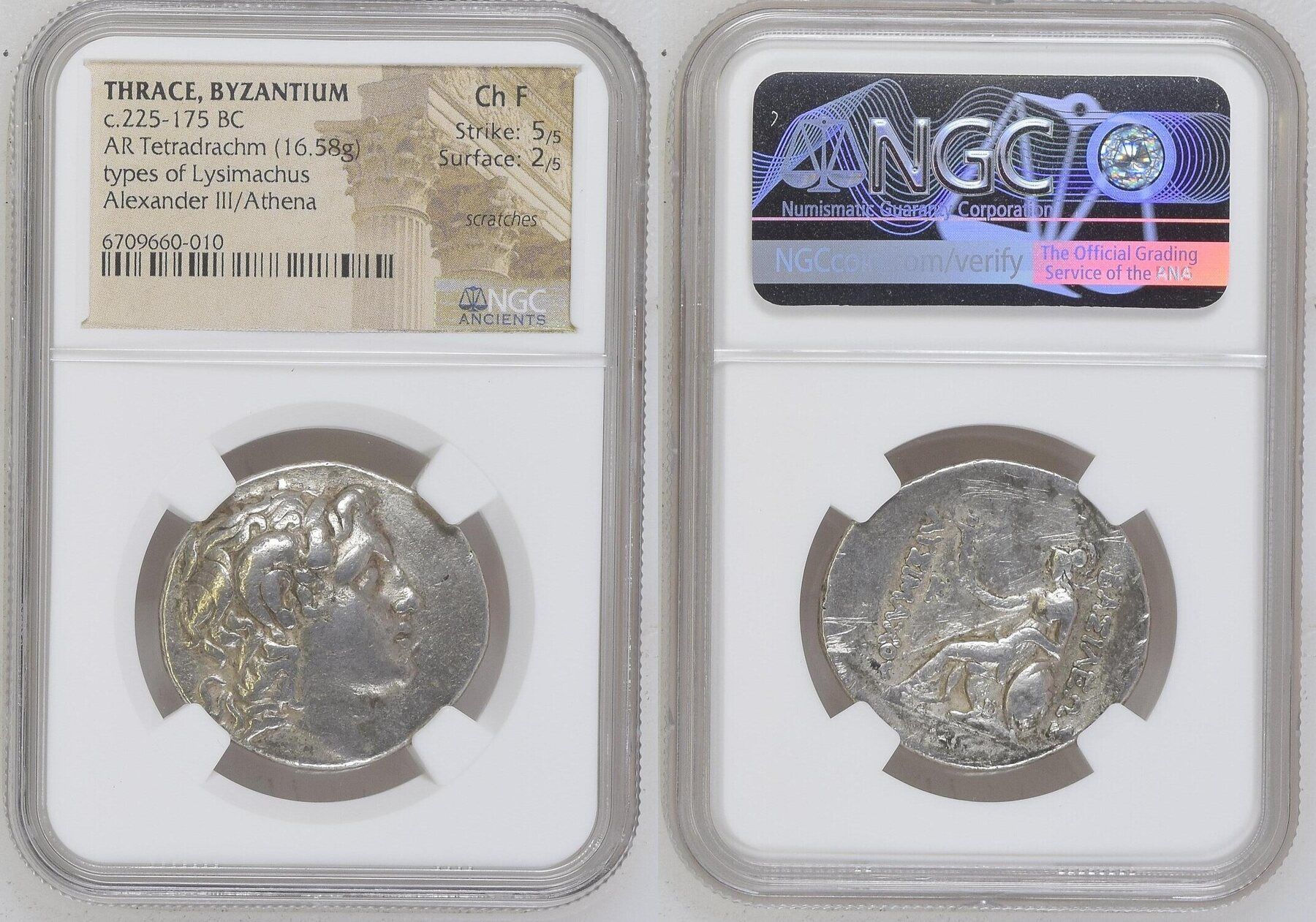THRACE, Byzantion. Circa 210-195 BC. AR Tetradrachm (31.5mm, 16.58 g, 12h). In the name and types of Lysimachos.