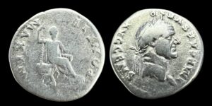 Roman Empire, Vespasian Silver Denarius AR – Rome Mint AD 73 | Pontifex Maximus