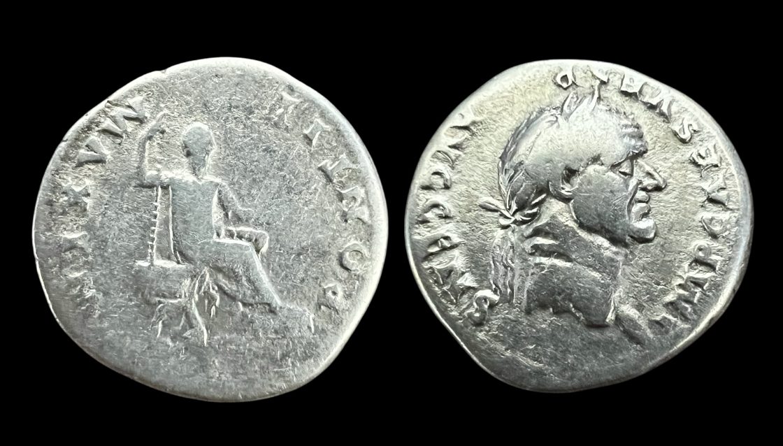 Roman Empire, Vespasian Silver Denarius AR – Rome Mint AD 73 | Pontifex Maximus