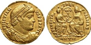 Ancient Roman Gold Solidus – Emperor Jovian (AD 363–364)