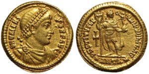 ROMAN EMPIRE. Valens. Gold Solidus, AD 364-367. Antioch.