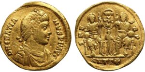 Ancient Roman Gold Solidus – Emperor Gratian (AD 368)