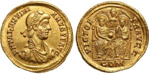 ROMAN EMPIRE. Valentinian II. Gold Solidus, AD 378-383. Uncertain North Italian mint (Mediolanum?).