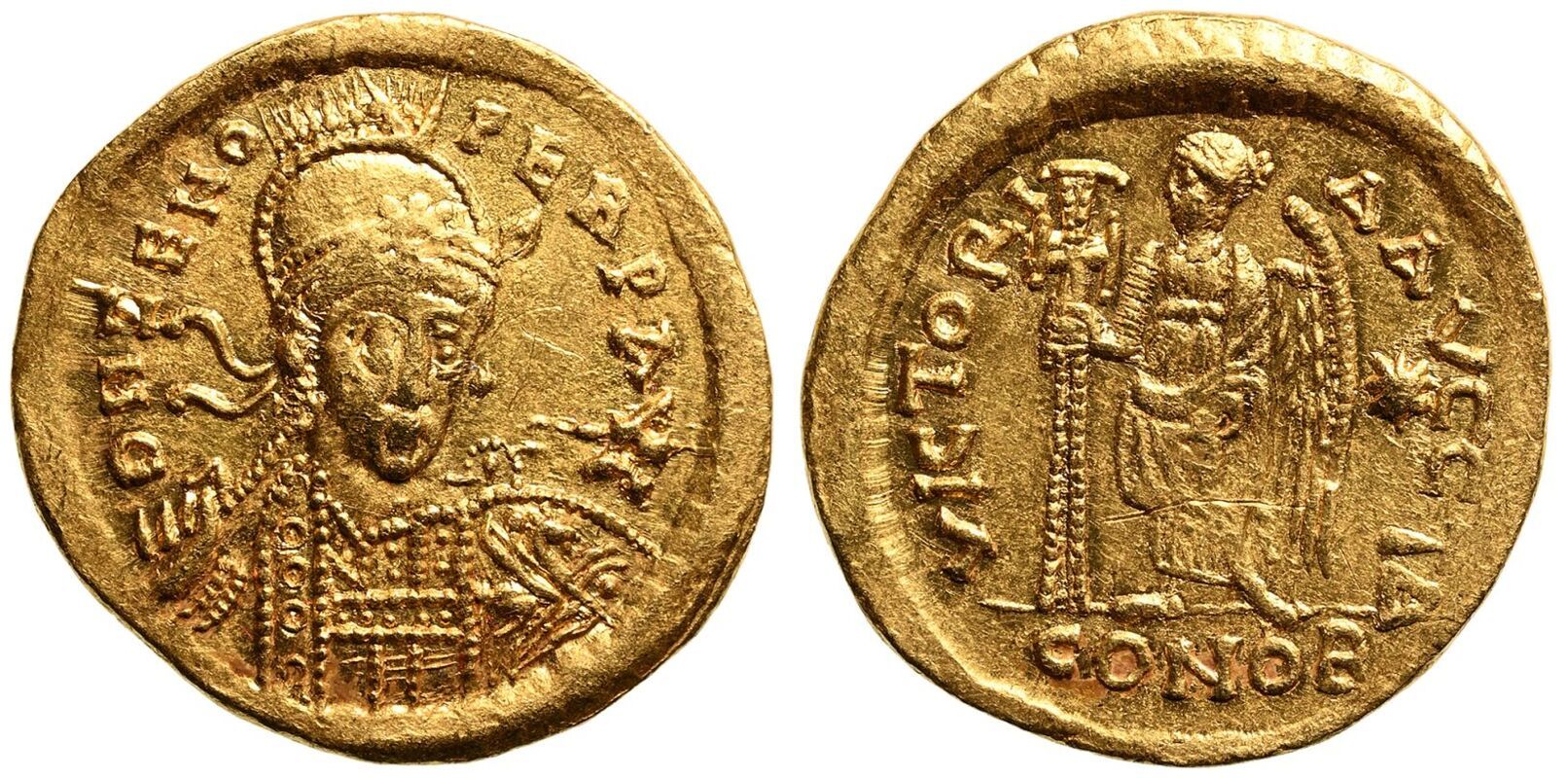 ROMAN EMPIRE. Zeno. Gold Solidus, AD 476-491. Constantinople.