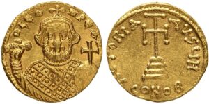BYZANTINE EMPIRE. Leontius. Gold Solidus, AD 695-698. Constantinople.